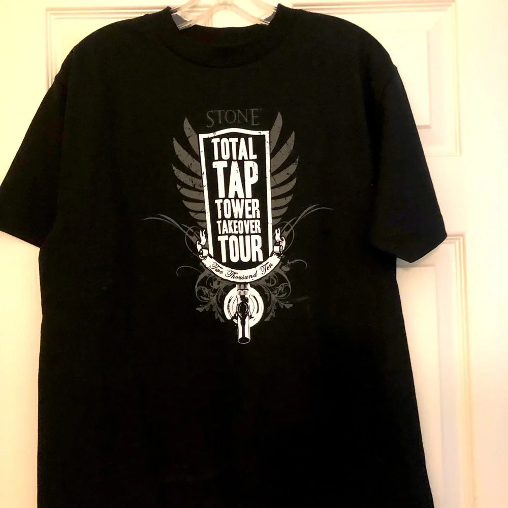 NWOT RARE, Signed Stone Brewing Tap Take-Over Black T-Shirt - Picture 1 of 6